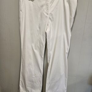MICHAEL Michael Kors White Straight Leg Pants Office Wear Casual